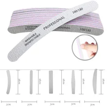 5 шт Профессиональная пилка для ногтей 100/180 буферный блок шлифовальная щетка салонная шкурка для придания блеска серый DIY Инструменты для маникюра