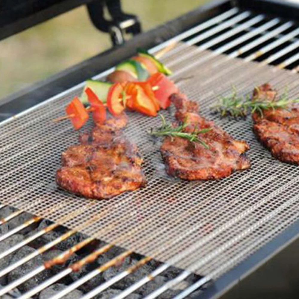 kithing 2018 Fashion Hot BBQ Grill Mats Teflon Barbecue Mat Non-Stick Replacement Mesh Wire Cook New Arrival Meshes | Дом и сад