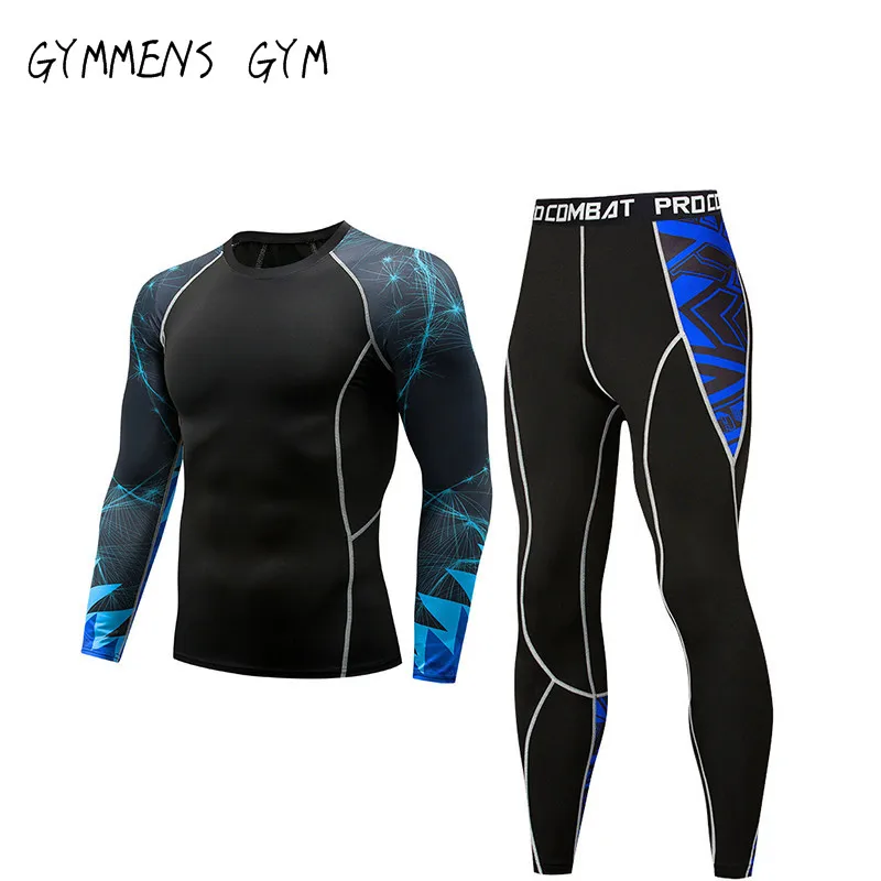 Компрессионный мужской спортивный костюм для бега, леггинсы для бега, одежда для фитнеса, спортзала, спортивная одежда для мужчин - Цвет: TC118-128