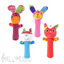 Музыкальные инструменты милые колокольчики животных Биби-палка Детская обучающая игрушка мягкая кукла креативный подарок плюшевый палец