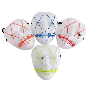 

EL Wire Face LED Mask Halloween Costume Festival Cosplay Party Full Face Covered