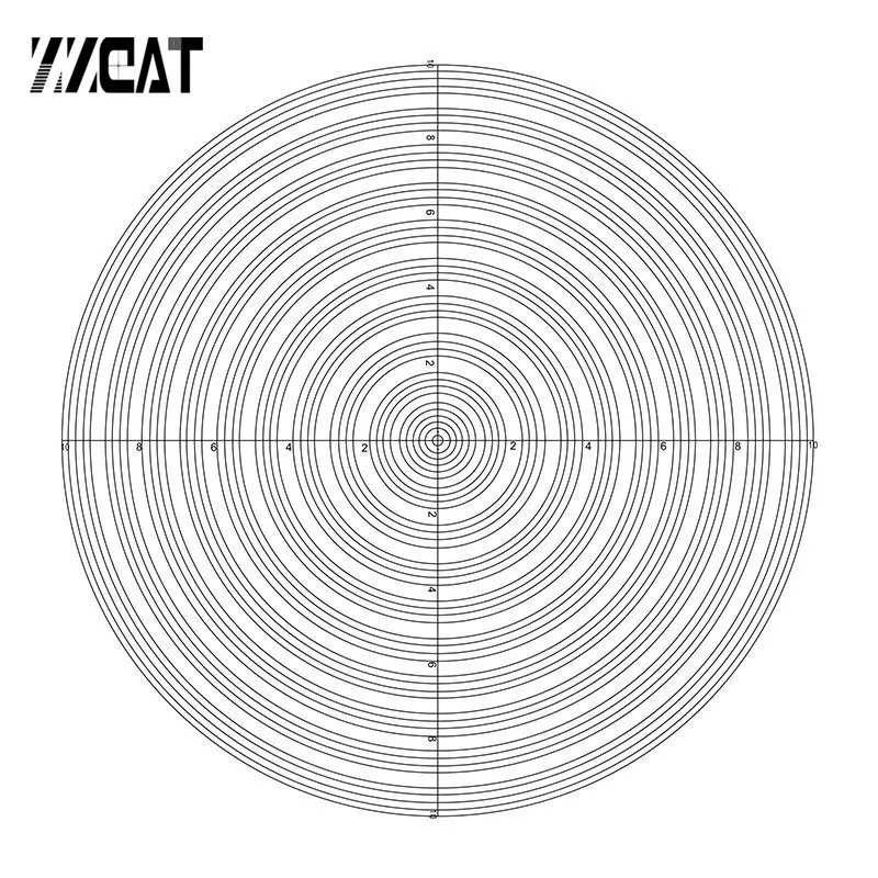 921 Concentric Circle Micrometer Optical Lab Slides Calibration Reticle for Optical Laboratory Microscope Part