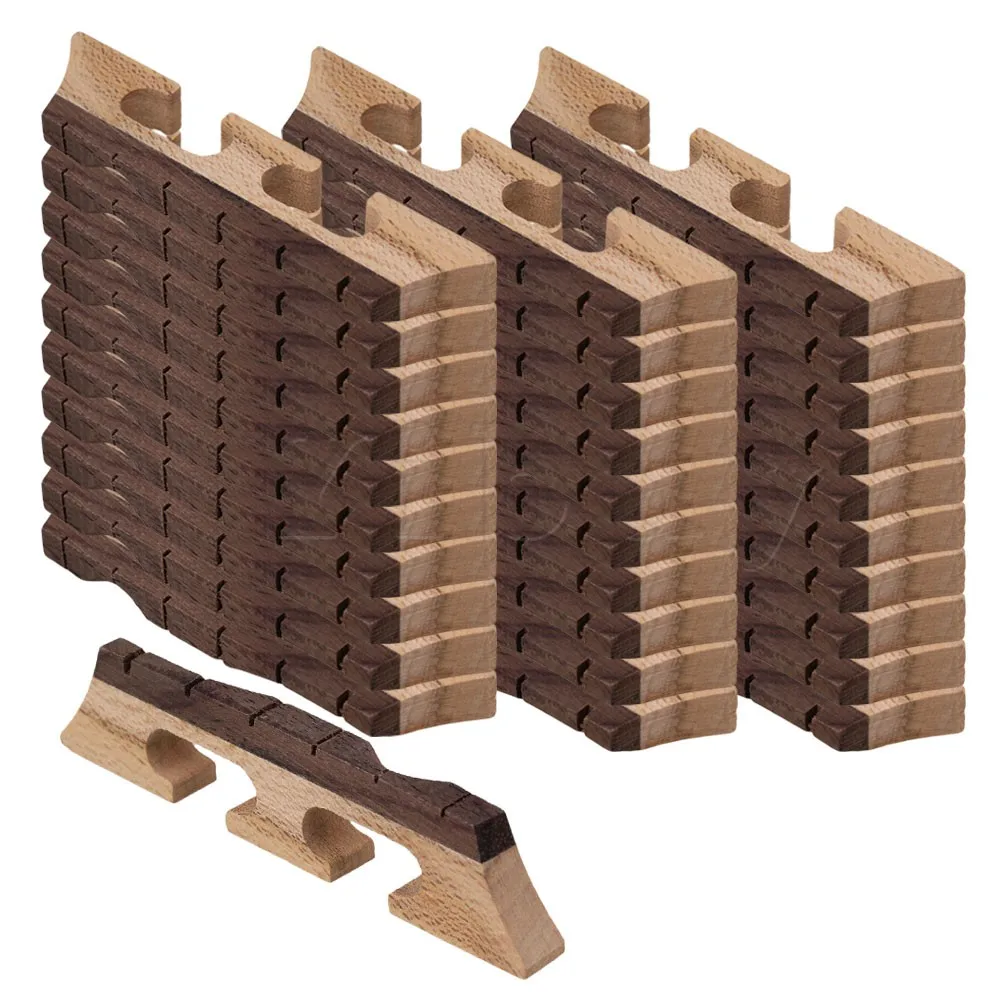 

Yibuy 50xMaple Bridge Three Legged for 6 String Banjo Ukulele with Ebony Saddles
