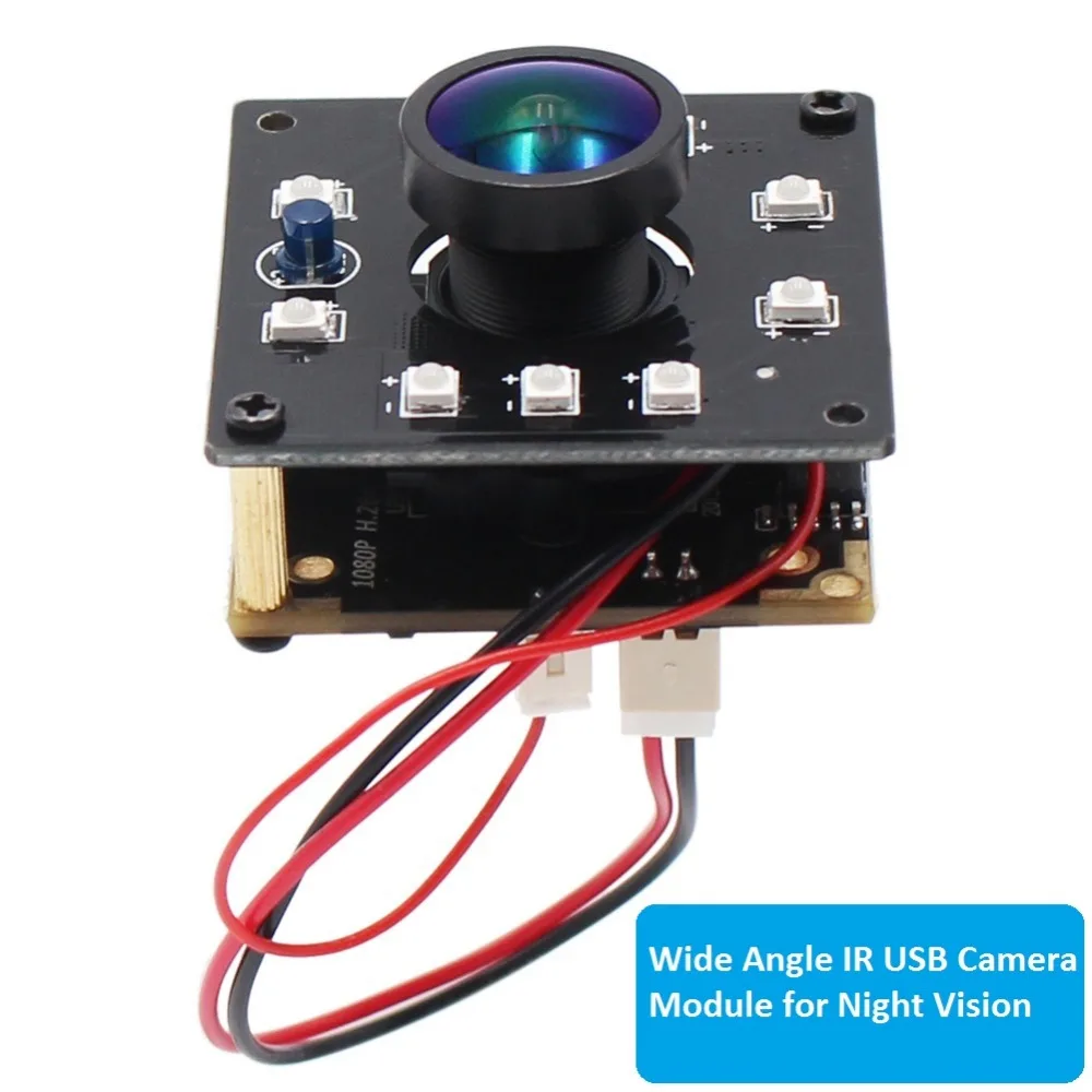  ELP High Speed 2MP CMOS OV2710 Module Wide View Angle Fisheye UVC Android Linux IR Led Board Night 