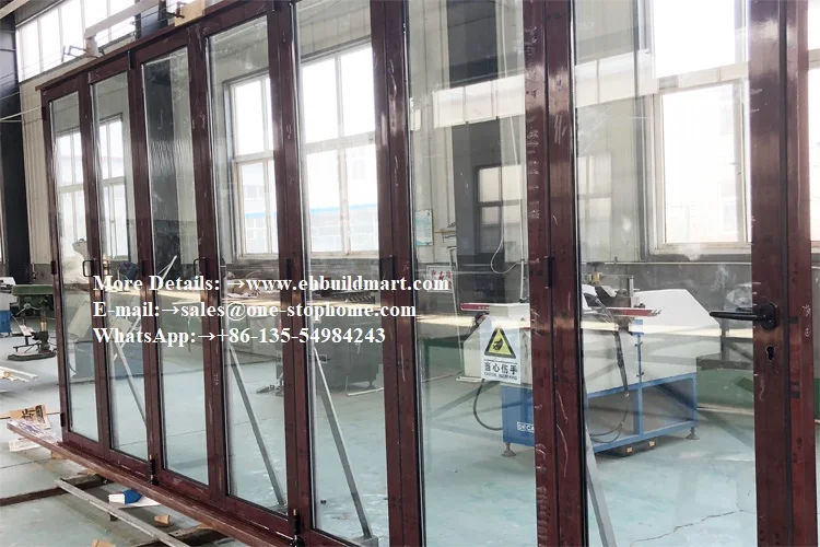  Australian standards soundproofDouble/Triple Glazing Tempered Glass Door design sliding bifold glas
