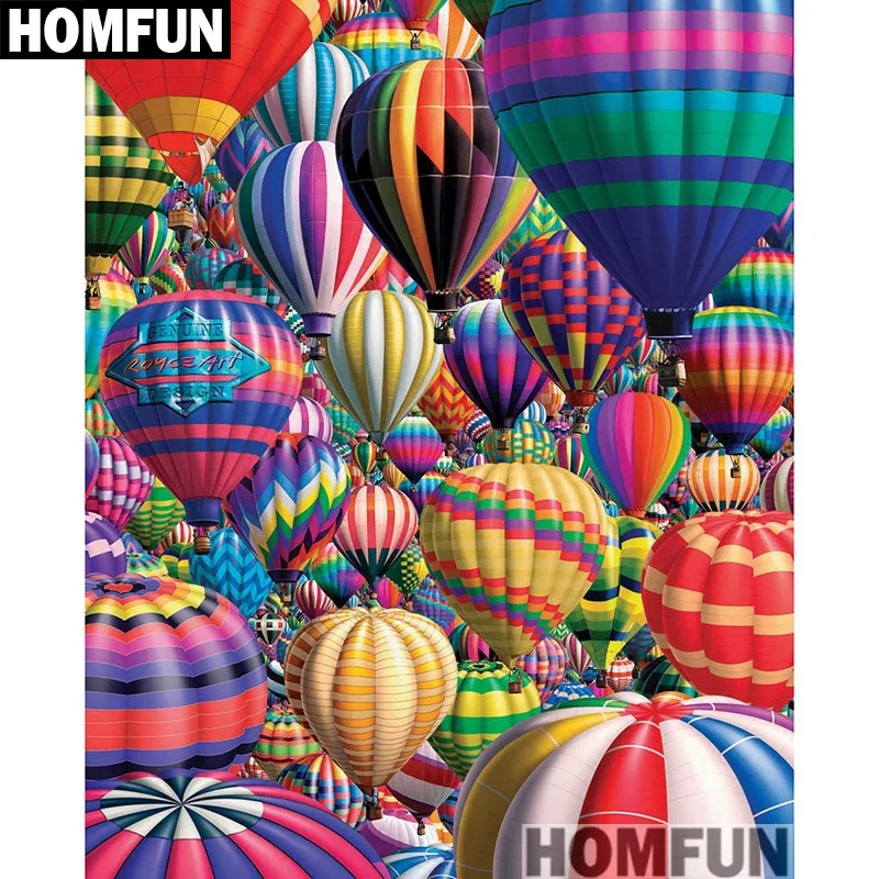 Алмазная 5D Вышивка HOMFUN воздушный шар алмазная вышивка сделай сам с