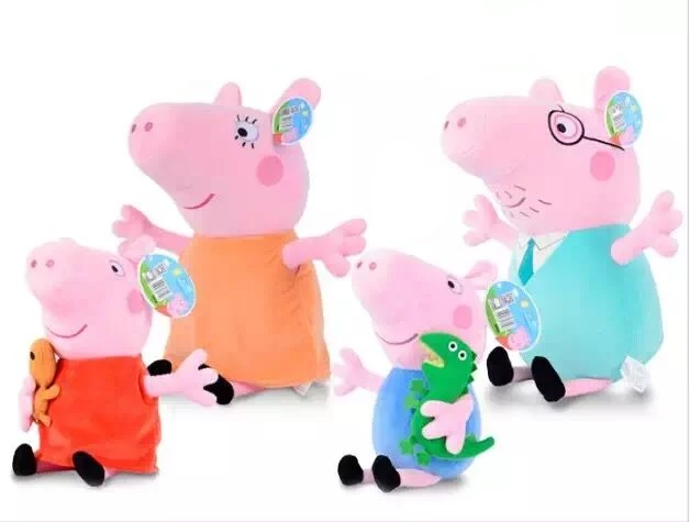 19 см оригинальный бренд Peppa Свинья Мягкие плюшевые игрушки Пеппа Джордж Семья