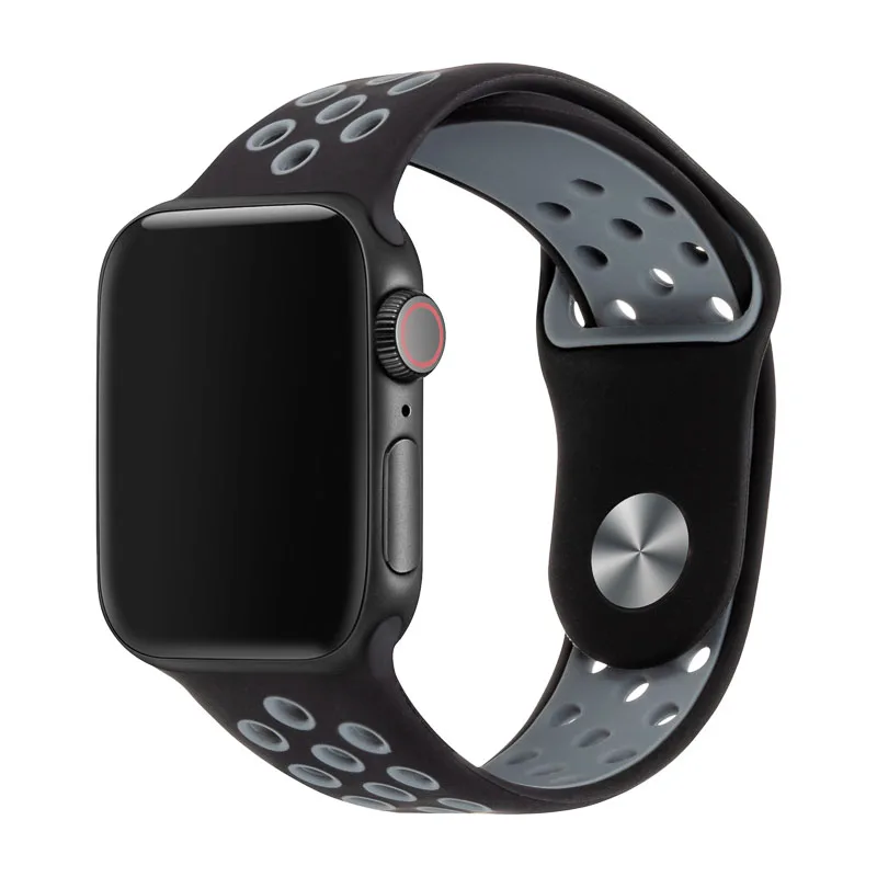 Ремешок для часов Apple Watch 44 мм 42 мм силиконовый спортивный ремешок для часов Apple Watch 4 38 мм 40 мм сменные полосы 81010