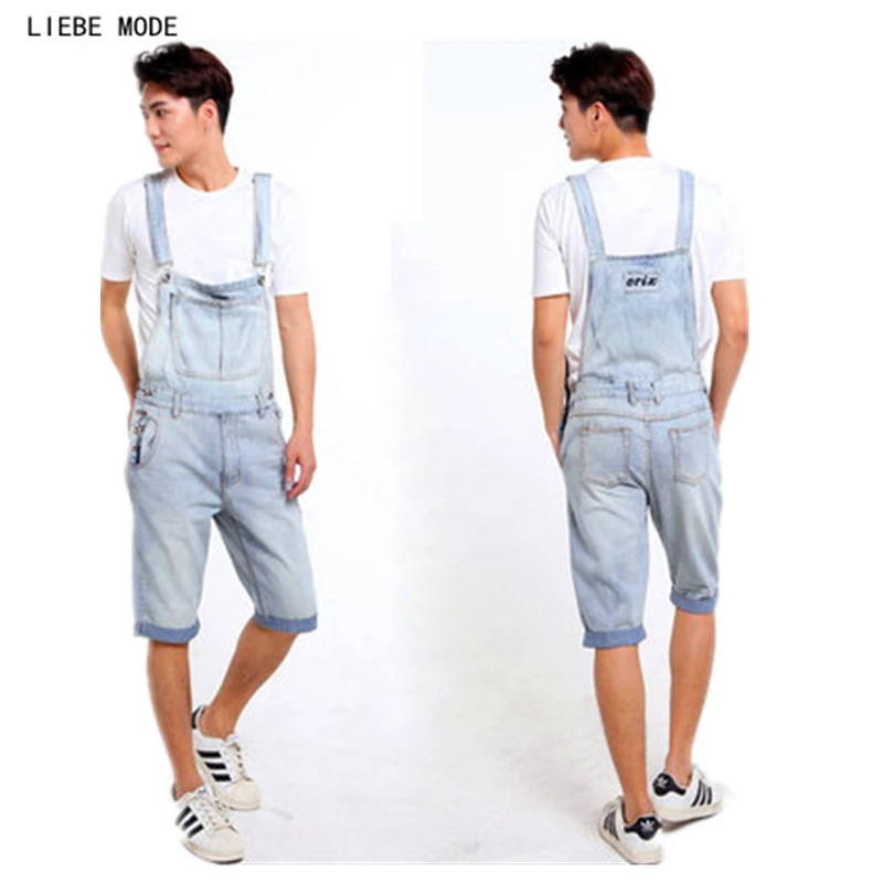 denim overalls mens shorts