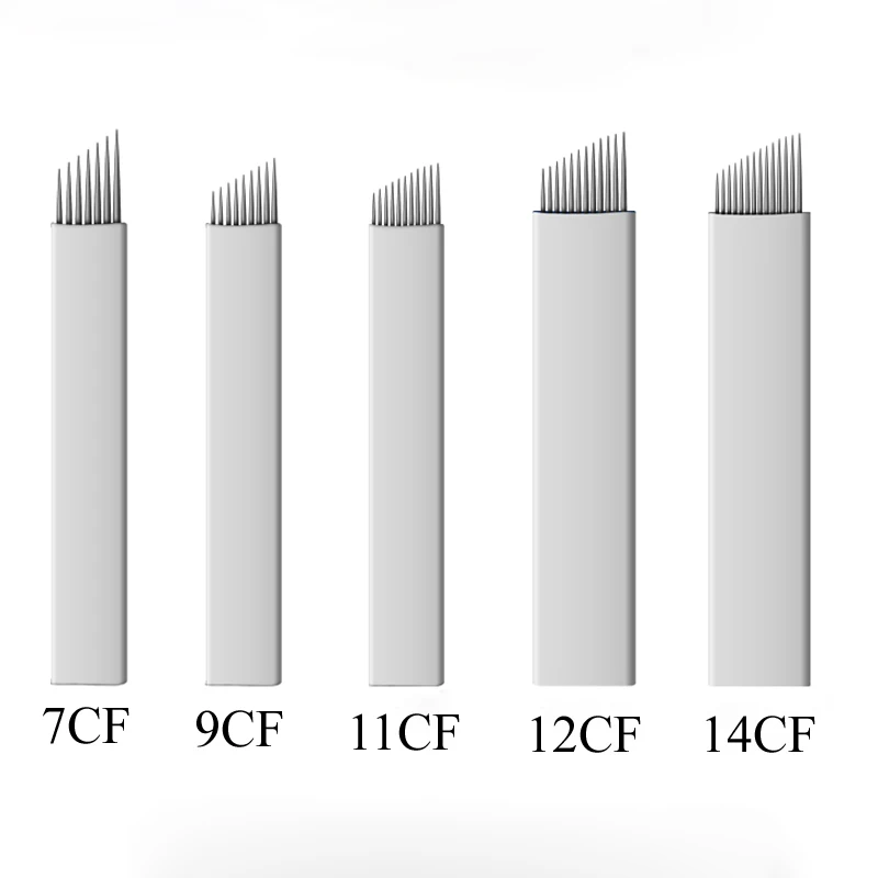 

10pcs Permanent Makeup Needles Professional Disposable Tattoo Needles Blade For 3D Embroidery Microblading Eyebrow Lip Tools