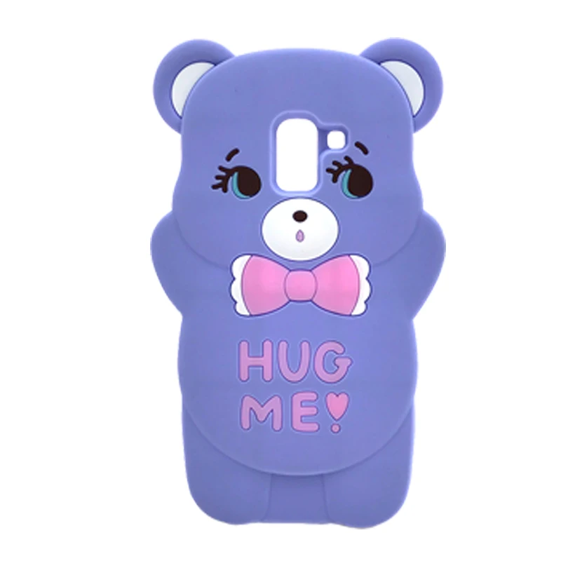 

For Case Samsung Galaxy J4 J6 J8 2018 Cover Silicon Luxury Cover J600 J400 J400F 3D Cute Bear For Samsung J4 J6 Plus Phone Case