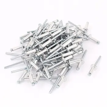 

100Pcs 4.8mm 3/16" Aluminium Large Flange Open End Blind Rivet