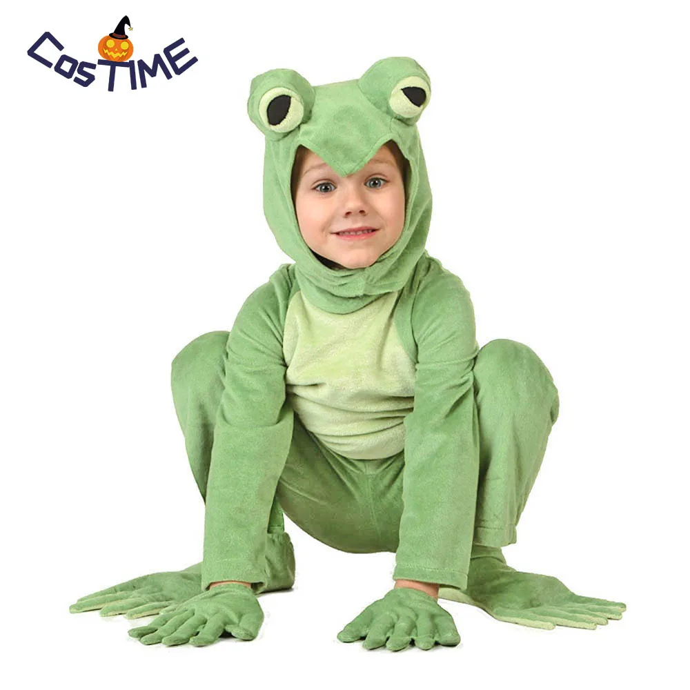 Kids Frog Prince Costume Little Frog Costume Animal Onesies Jumpsuit Fancy Dress Carnival