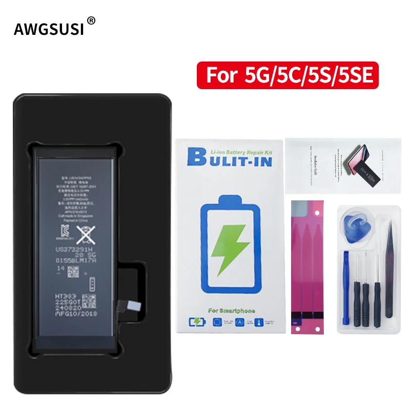 

1440/1510/1560/1600/1800 mAH Polymer Li-ion Phone Battery For Iphone 5 5C 5S 5SE High Capacity Zero Cycle Replacement Batteries