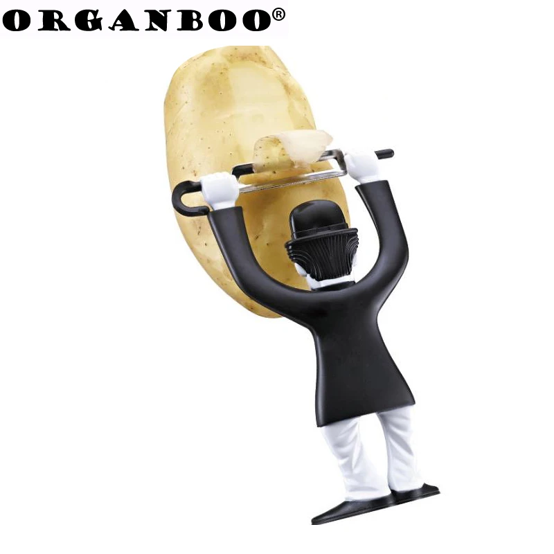 

ORGANBOO 1PC Kitchen Gadgets Cartoon Standing style Peeler Stainless Steel Potato Apple Fruit Vegetable Peeler Cutter