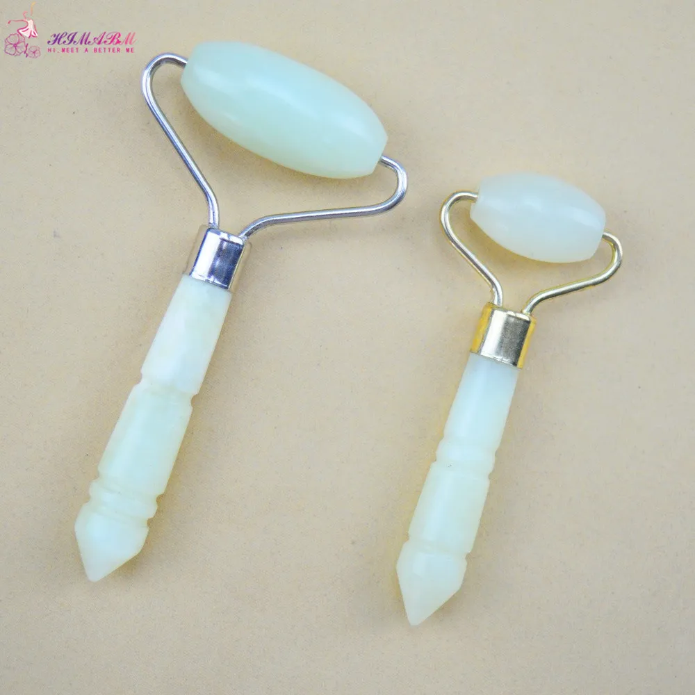 1 Pack = 2pcs Natural jade facial massage roller anti wrinkle thin face beauty bar stick face slimming wheel body massage 1 Pack = 2pcs Natural jade facial massage roller anti wrinkle thin face beauty bar stick face slimming wheel body massage