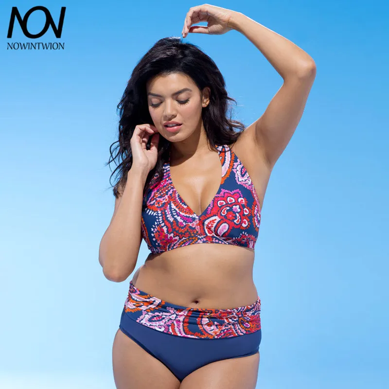 

Bikini Set Plus Size Swimsuits Push Up Swimwear Women Halter Bathing Suit Large Monokini May Swimming Suits For Ladies Beachwear