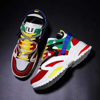 

2019 Braned Running Shoes for Man Women Increasing INS Ulzza Harajuku Sneakers Cushioning Height Platform Breathable Wave Sports
