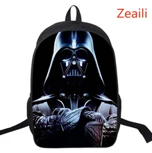 16 Inch Kids Backpack Star Wars School Bags For Boys Satchel Cartoon Orthopedic Darth Vader Children Backpacks Mochilas Infantis