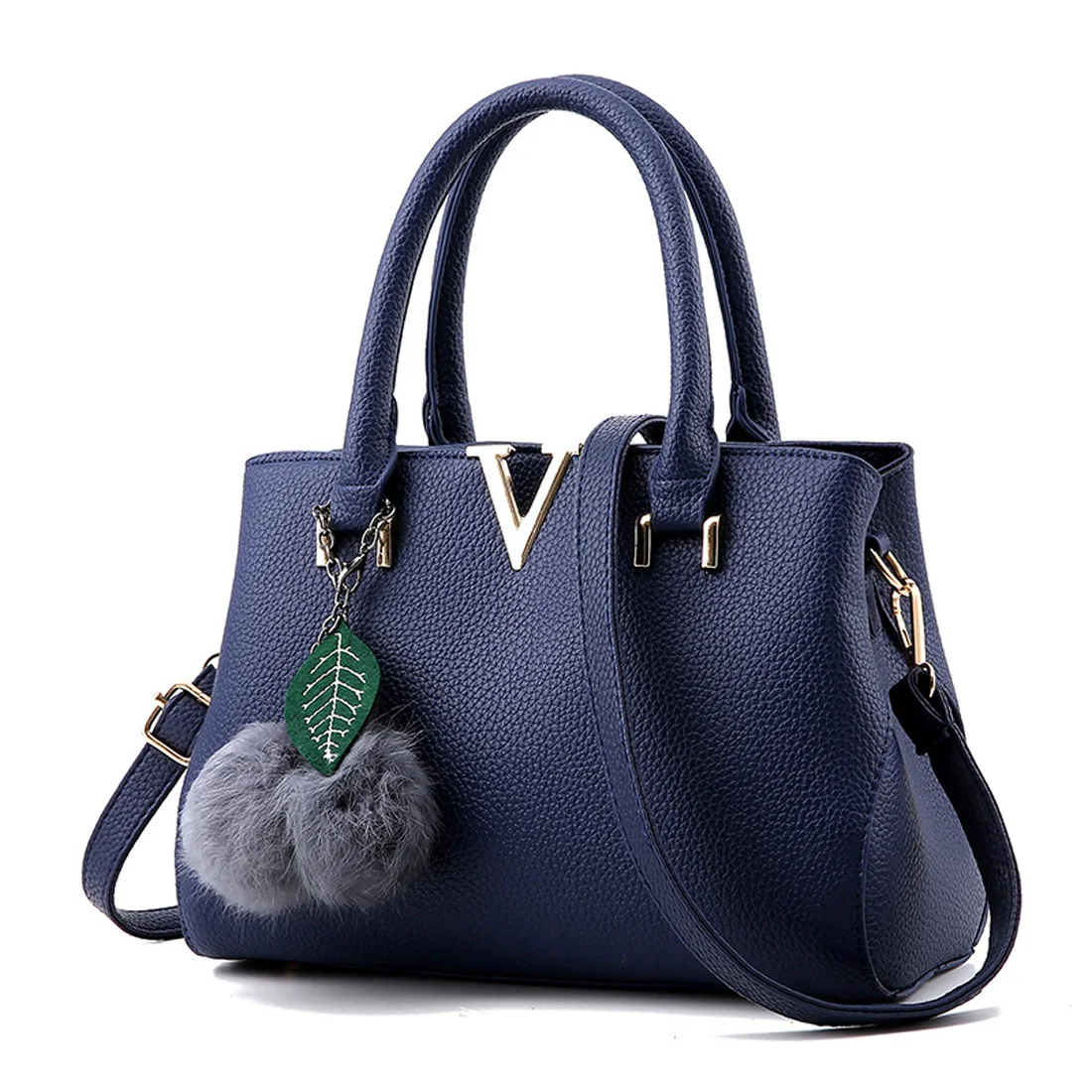 High quality Women V Letters Tote handbags office Women Leather