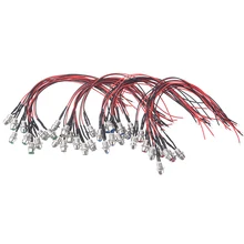 10 шт 8 мм светодиодный металлический индикатор светильник 6 мм Водонепроницаемый сигнальная лампа 12V с проводом, красный, синий, зеленый, белый