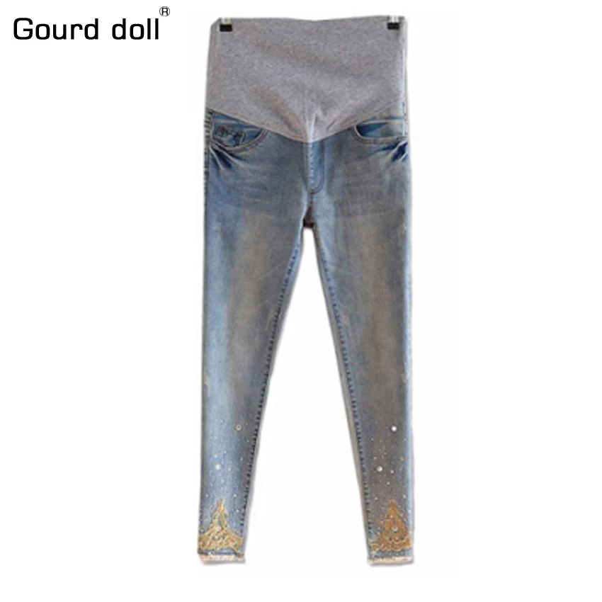 Maternity pregnancy jeans Twill maternity jeans Regular pants for pregnant women Elastic waist jeans pregnant pregnancy clothes