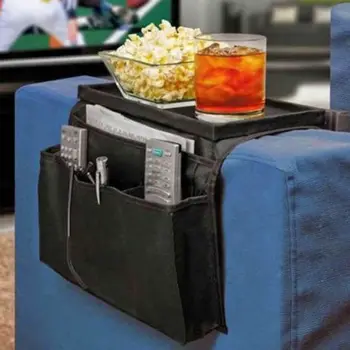 

2018 Newest Hot Couch Arm Rest Table Organizer Tray Sofa Pockets Magazine Rack 6 Pocket Fashion