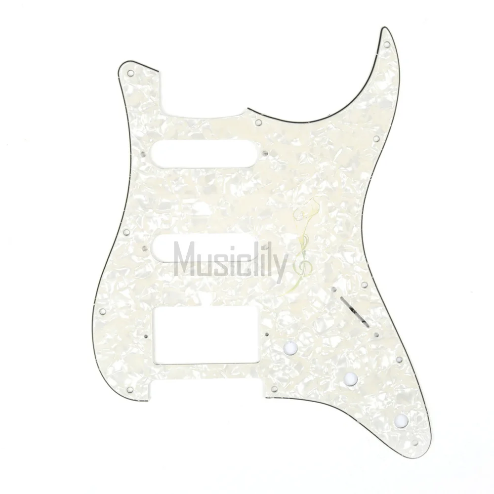 

Pearl Parchment 4Ply HSS Pickguard & Back Plate For US/Mexico Standard FenderStrat ST Modern Guitar