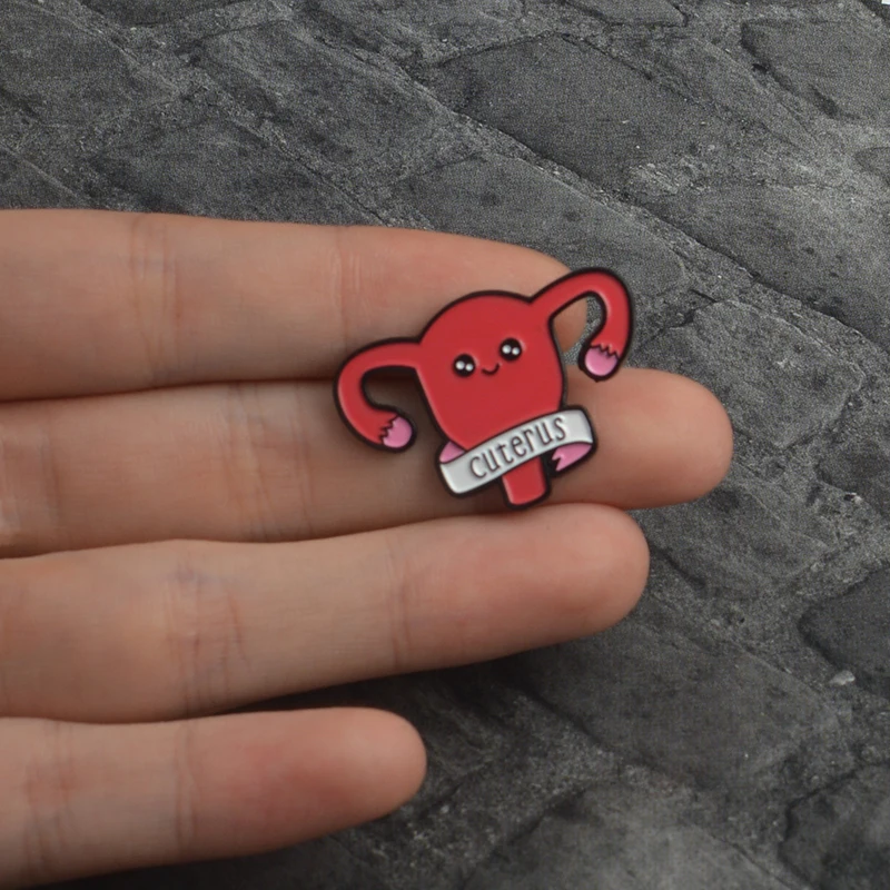 Uterus Cuterus pin эмалированные булавки броши значки значок на лацкан аксессуары девушка сила женщины права феминистские подарки для друга