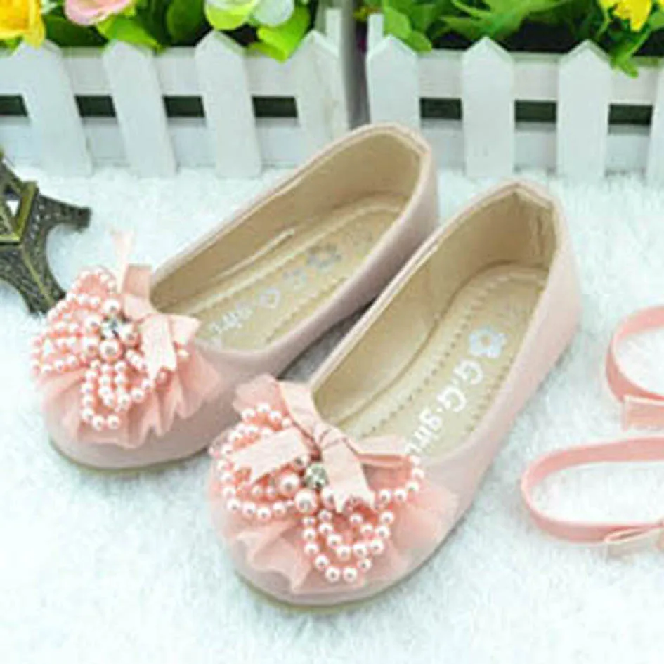 

qloblo leather shoes Children Girls Ballet Shoes 2018 Autumn Slip on Party Ballerinas Toddler Girls Flats Kids Princess Shoes