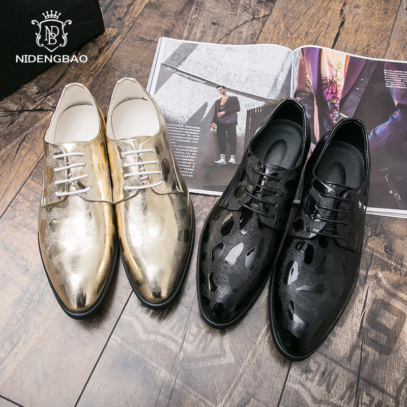 Роскошная мужская официальная обувь; модная деловая обувь из крокодиловой кожи; дышащая мужская обувь в британском ретро-стиле с острым носком