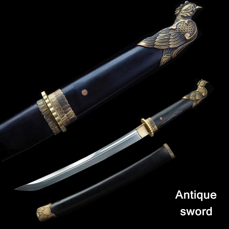 Средневековый Маленький Меч, красивый Сувенирный меч, уникальный стиль, листья из нержавеющей стали, Ретро стиль, украшение для дома, Маленький Меч