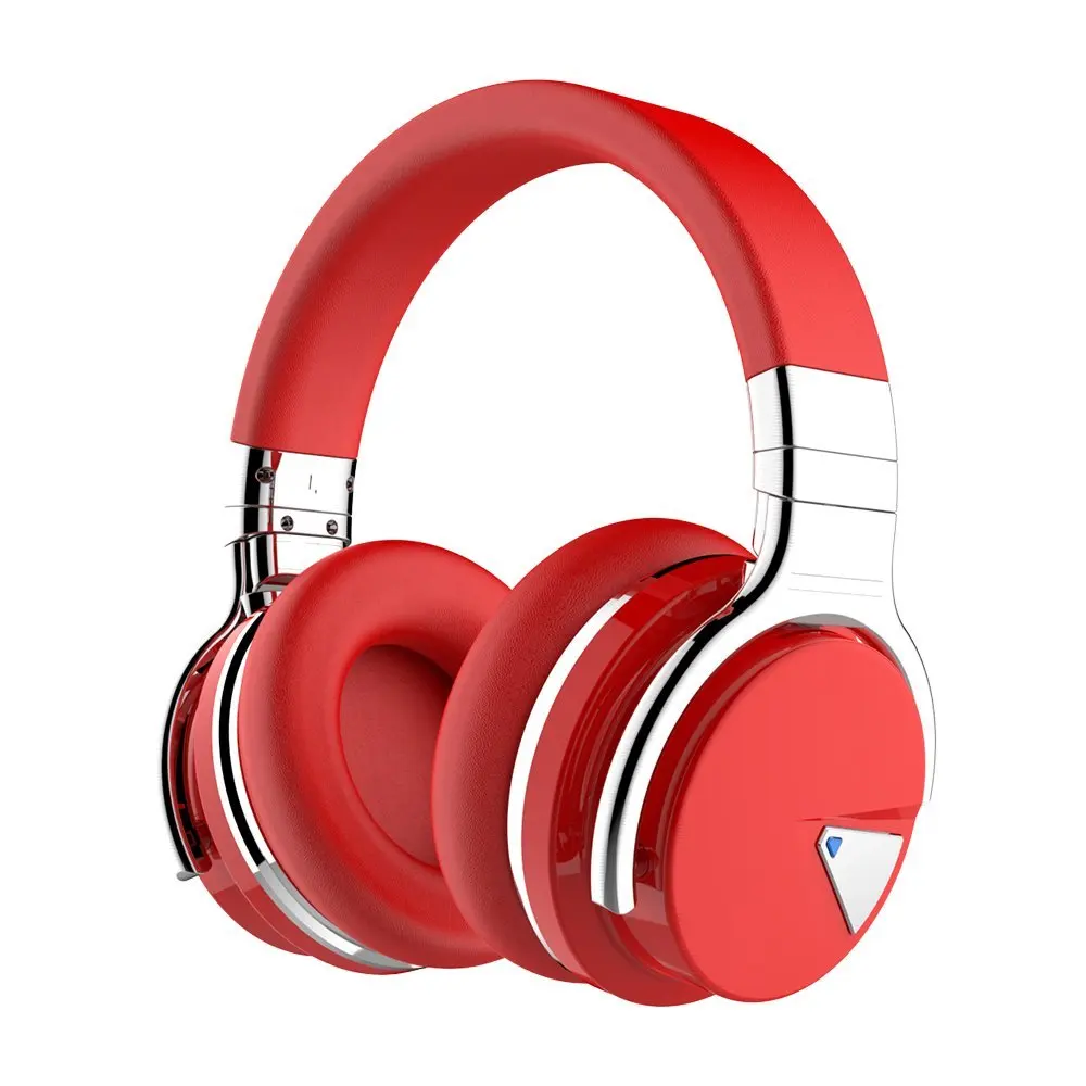 Cowin E7 наушники с шумоподавлением, гарнитура, низкая Музыкальная гарнитура для телефона, беспроводная гарнитура, Bluetooth гарнитура, спортивные наушники для компьютера - Цвет: Красный