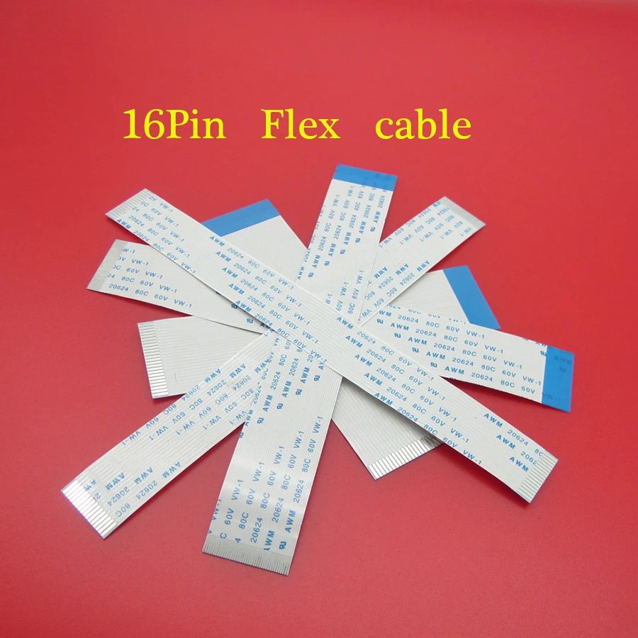 

1pcs New FFC FPC flat flexible cable 16P pitch 1.0mm 0.5mm Length 200mm 300mm 100mm 150mm 400mm 250mm 16pin Ribbon Flex Cable