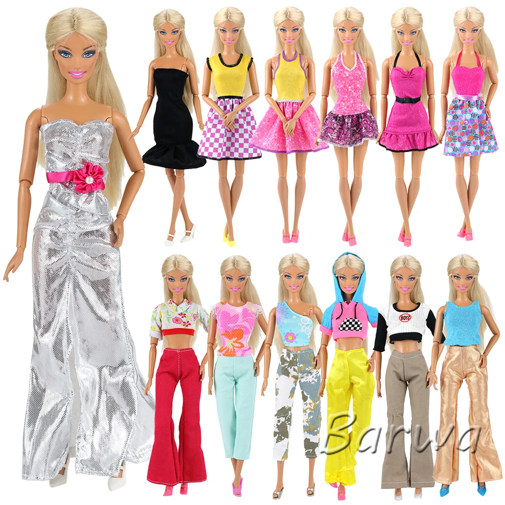 

2019 Newest 5 Dress/Set Random Pick Handmade Party Wedding Gift Present Ball Princess Clothes Set For Barbie Doll Dressing Girl