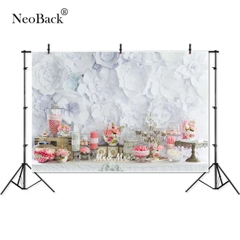 

NeoBack Vinyl Mr & Mrs Wedding Party Photography Background Computer Printed Wedding Banner Background for Photo studio P1310