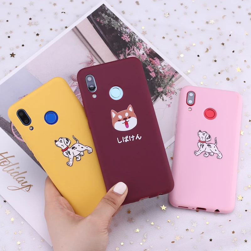 Силиконовый чехол для телефона Huawei Honor Mate 10 20 Nova P20 P30 P40 P Smart Akita далматинская