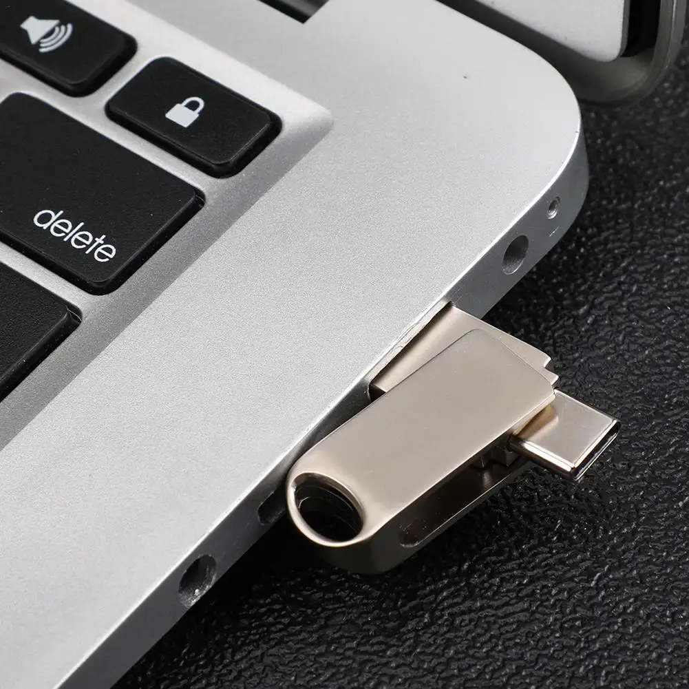 Тип-C USB3.0 поворотный двойной разъем флэш-памяти диска 16/32/64 GB памяти Pen Drive для мобильного компьютера