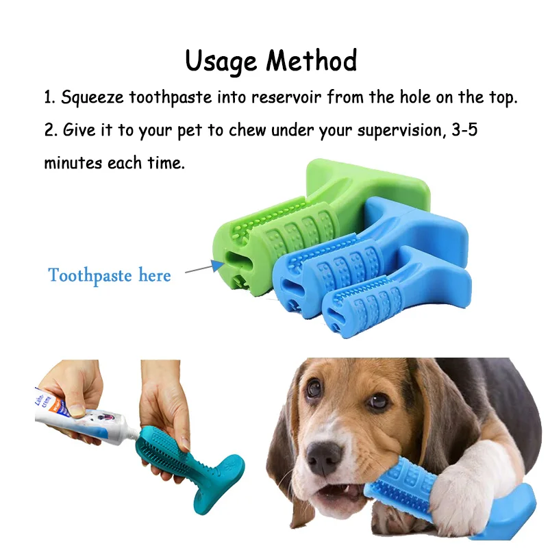 Зубная щетка для собак палка уход за зубами Чистка палка эффективный натуральный каучук Укус устойчивостью жевательные игрушки для домашних животных