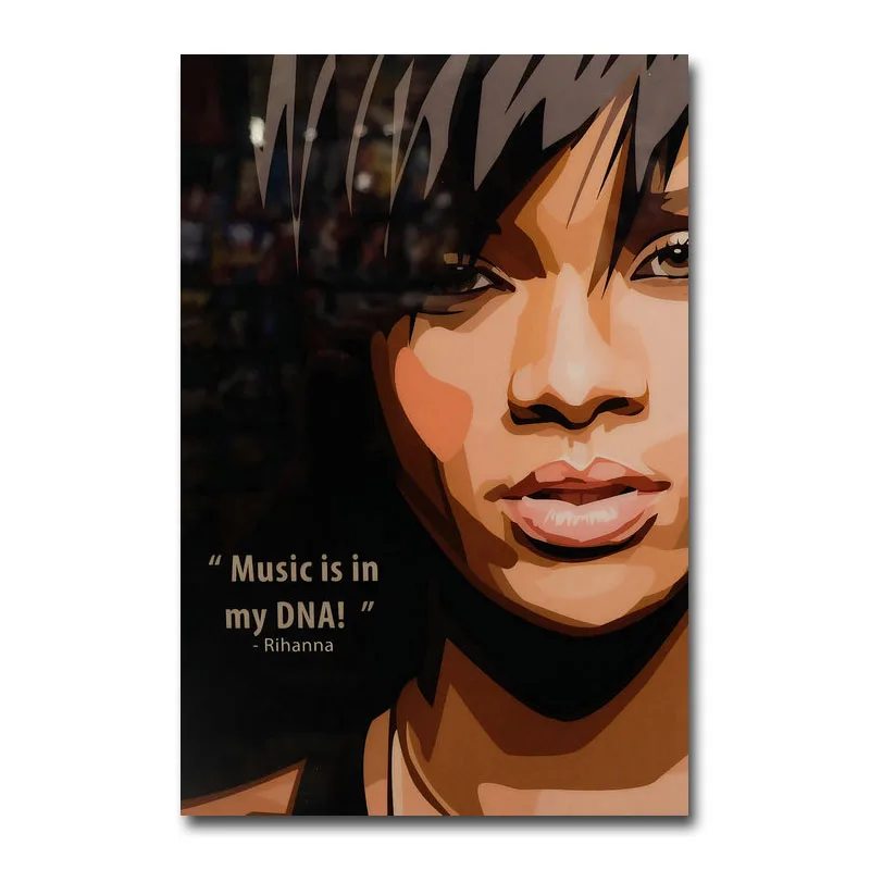 

Art Silk Or Canvas Print Rihanna Music Star Poster 13x20 24x36 inch For Room Decor Decoration-005