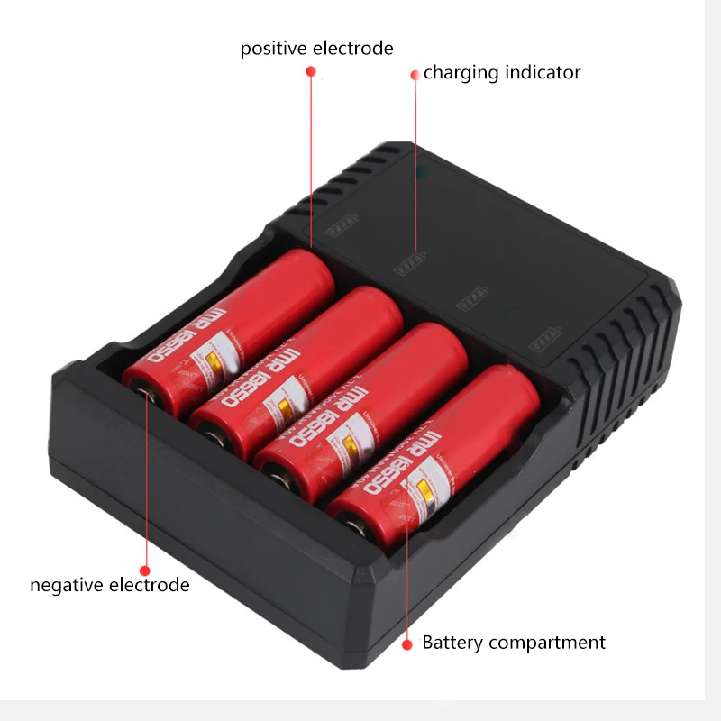 Новое горячее 2/4 слотов зарядное устройство US Plug перезаряжаемое для Li-Battery NV99 |