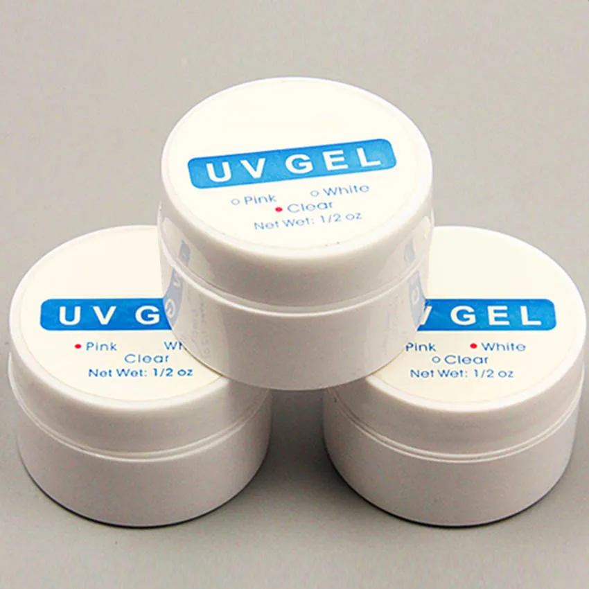 

1 Bottle Pink/White/Clear UV Gel Crystal Nails Transparent Uv Builder Gel For Art Tips Manicure Set Extension Gel ZJJ3001