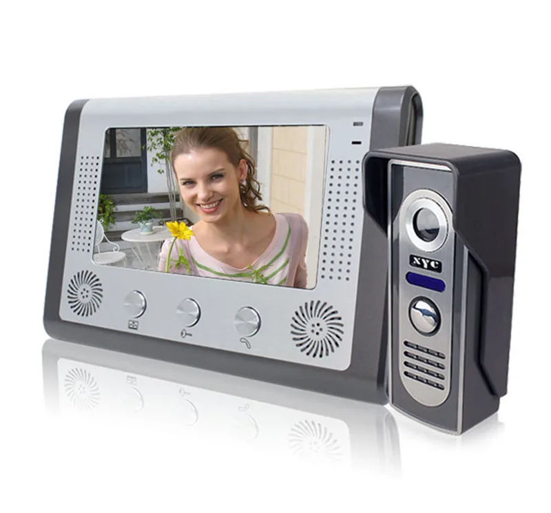 

FREE SHIPPING 7`` TFT Color Video door phone Intercom Doorbell System Kit IR Camera doorphone monitor Speakerphone intercom