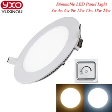 1 шт./лот,, 3 Вт/6 Вт/9 Вт/12 Вт/15 Вт, светодиодный встраиваемый потолочный светильник, теплый/холодный белый свет для домашнего освещения