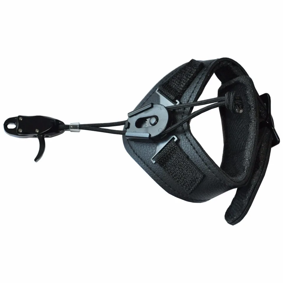 Leather Adjustable Wrist Strap Archery Bow Release for Compound Bow