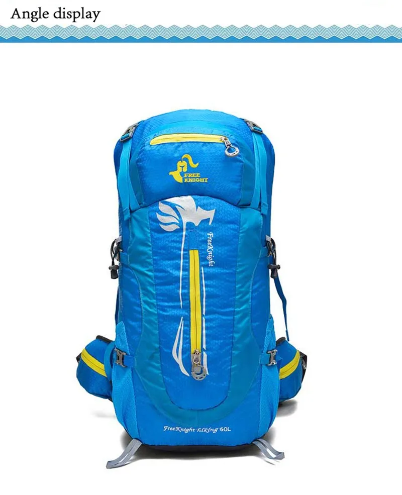 Free Knight 50L Sport Bags Hiking Backpack Waterproof Nylon Women Men Big Capacity Outdoor Mountaineering Travel Backpacks Bag