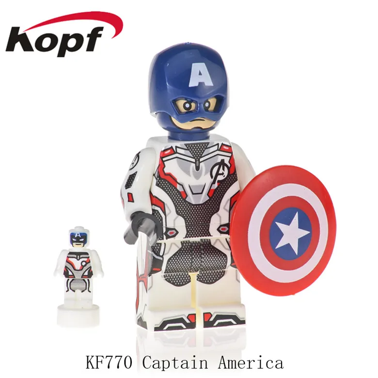 

KF770Singel Sale Space Suit Model Avengers 4 End Game Captain America Thor With Micro Figures Buliding Blocks For Children Toys