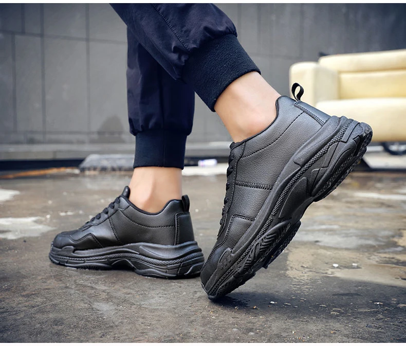 Mens Chunky Trainers Sneaker Winter PU Leather Men Sneakers Luxury Brand Black High Platform Sneakers Men Brand Shoes Classic  (8)