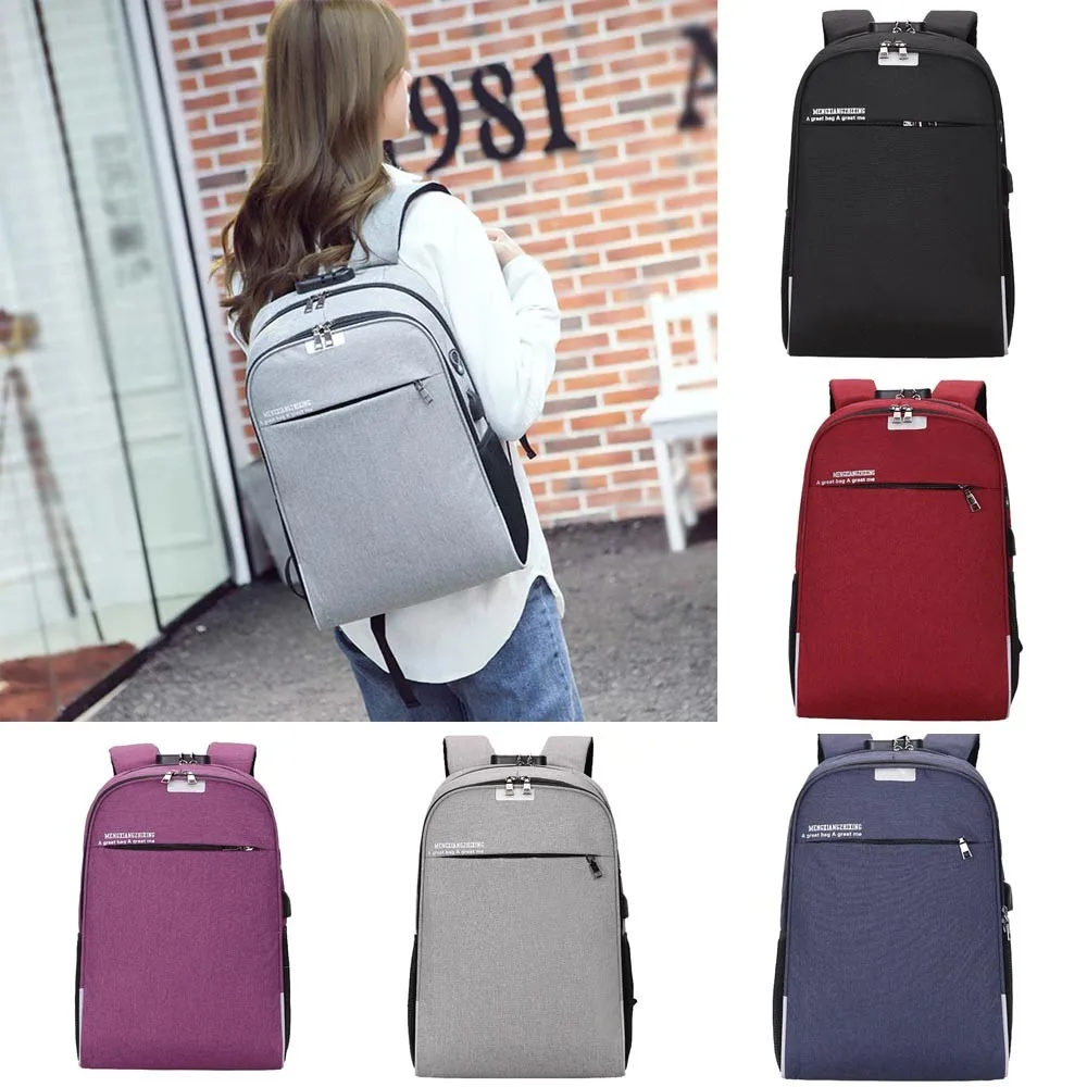 

2018 Women computer backpack Unisex USB Bag Casual back packTravel Bag Business Backpack Shoulder pack for men