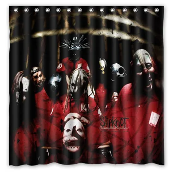 

Slipknot Waterproof Fabric Bath Shower Curtain Mildewproof Polyester Bathroom Curtains with Hooks 72"x72"